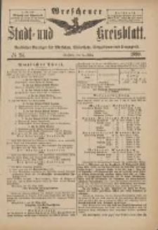Wreschener Stadt und Kreisblatt: amtlicher Anzeiger für Wreschen, Miloslaw, Strzalkowo und Umgegend 1899.03.25 Nr24