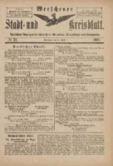 Wreschener Stadt und Kreisblatt: amtlicher Anzeiger f&uuml;r Wreschen, Miloslaw, Strzalkowo und Umgegend 1899.04.19 Nr32