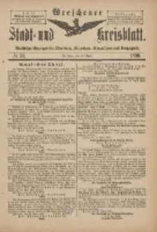Wreschener Stadt und Kreisblatt: amtlicher Anzeiger für Wreschen, Miloslaw, Strzalkowo und Umgegend 1899.04.26 Nr34