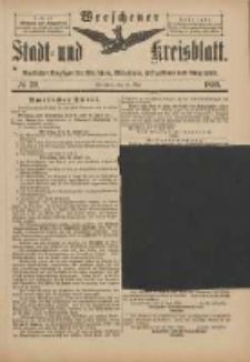 Wreschener Stadt und Kreisblatt: amtlicher Anzeiger f&uuml;r Wreschen, Miloslaw, Strzalkowo und Umgegend 1899.05.13 Nr39