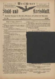 Wreschener Stadt und Kreisblatt: amtlicher Anzeiger für Wreschen, Miloslaw, Strzalkowo und Umgegend 1899.05.13 Nr39