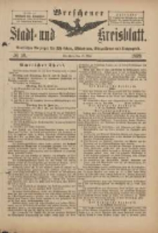 Wreschener Stadt und Kreisblatt: amtlicher Anzeiger f&uuml;r Wreschen, Miloslaw, Strzalkowo und Umgegend 1899.05.17 Nr40