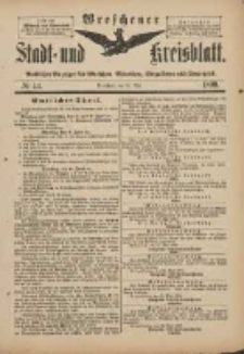 Wreschener Stadt und Kreisblatt: amtlicher Anzeiger f&uuml;r Wreschen, Miloslaw, Strzalkowo und Umgegend 1899.05.31 Nr44