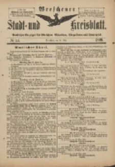 Wreschener Stadt und Kreisblatt: amtlicher Anzeiger für Wreschen, Miloslaw, Strzalkowo und Umgegend 1899.05.31 Nr44
