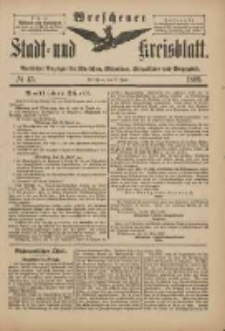 Wreschener Stadt und Kreisblatt: amtlicher Anzeiger f&uuml;r Wreschen, Miloslaw, Strzalkowo und Umgegend 1899.06.03 Nr45