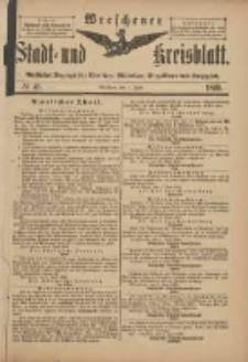Wreschener Stadt und Kreisblatt: amtlicher Anzeiger für Wreschen, Miloslaw, Strzalkowo und Umgegend 1899.06.07 Nr46