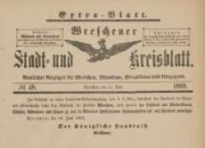 Wreschener Stadt und Kreisblatt: amtlicher Anzeiger f&uuml;r Wreschen, Miloslaw, Strzalkowo und Umgegend 1899.06.10 Nr48 Extra Blatt