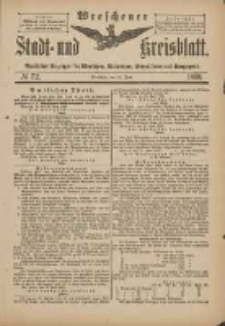 Wreschener Stadt und Kreisblatt: amtlicher Anzeiger für Wreschen, Miloslaw, Strzalkowo und Umgegend 1899.06.24 Nr52