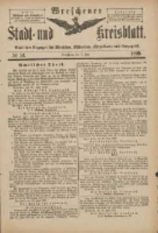 Wreschener Stadt und Kreisblatt: amtlicher Anzeiger f&uuml;r Wreschen, Miloslaw, Strzalkowo und Umgegend 1899.07.01 Nr54