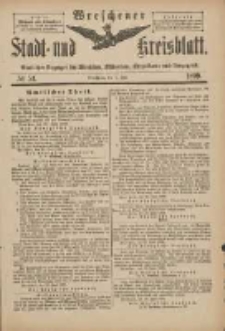 Wreschener Stadt und Kreisblatt: amtlicher Anzeiger für Wreschen, Miloslaw, Strzalkowo und Umgegend 1899.07.01 Nr54