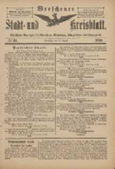 Wreschener Stadt und Kreisblatt: amtlicher Anzeiger f&uuml;r Wreschen, Miloslaw, Strzalkowo und Umgegend 1899.08.23 Nr69