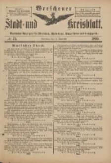 Wreschener Stadt und Kreisblatt: amtlicher Anzeiger f&uuml;r Wreschen, Miloslaw, Strzalkowo und Umgegend 1899.09.13 Nr75