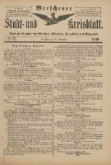 Wreschener Stadt und Kreisblatt: amtlicher Anzeiger f&uuml;r Wreschen, Miloslaw, Strzalkowo und Umgegend 1899.09.20 Nr77