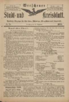Wreschener Stadt und Kreisblatt: amtlicher Anzeiger f&uuml;r Wreschen, Miloslaw, Strzalkowo und Umgegend 1899.09.23 Nr78