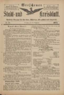 Wreschener Stadt und Kreisblatt: amtlicher Anzeiger für Wreschen, Miloslaw, Strzalkowo und Umgegend 1899.09.23 Nr78