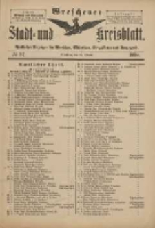 Wreschener Stadt und Kreisblatt: amtlicher Anzeiger f&uuml;r Wreschen, Miloslaw, Strzalkowo und Umgegend 1899.10.21 Nr87