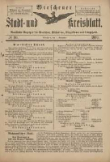 Wreschener Stadt und Kreisblatt: amtlicher Anzeiger f&uuml;r Wreschen, Miloslaw, Strzalkowo und Umgegend 1899.11.01 Nr90