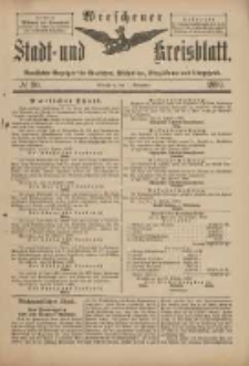 Wreschener Stadt und Kreisblatt: amtlicher Anzeiger für Wreschen, Miloslaw, Strzalkowo und Umgegend 1899.11.01 Nr90