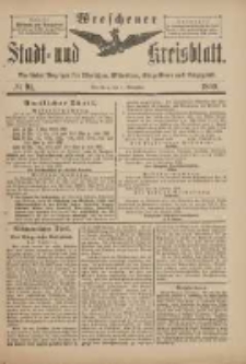 Wreschener Stadt und Kreisblatt: amtlicher Anzeiger f&uuml;r Wreschen, Miloslaw, Strzalkowo und Umgegend 1899.11.04 Nr91
