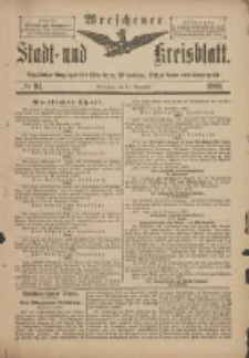 Wreschener Stadt und Kreisblatt: amtlicher Anzeiger f&uuml;r Wreschen, Miloslaw, Strzalkowo und Umgegend 1899.11.15 Nr94