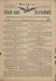 Wreschener Stadt und Kreisblatt: amtlicher Anzeiger für Wreschen, Miloslaw, Strzalkowo und Umgegend 1899.11.15 Nr94