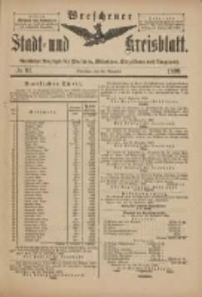 Wreschener Stadt und Kreisblatt: amtlicher Anzeiger f&uuml;r Wreschen, Miloslaw, Strzalkowo und Umgegend 1899.11.25 Nr97