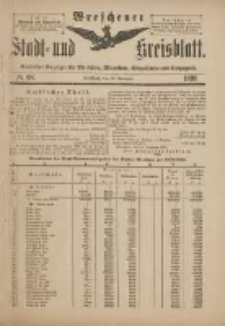 Wreschener Stadt und Kreisblatt: amtlicher Anzeiger f&uuml;r Wreschen, Miloslaw, Strzalkowo und Umgegend 1899.11.29 Nr98