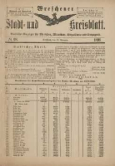 Wreschener Stadt und Kreisblatt: amtlicher Anzeiger für Wreschen, Miloslaw, Strzalkowo und Umgegend 1899.11.29 Nr98