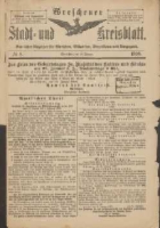 Wreschener Stadt und Kreisblatt: amtlicher Anzeiger f&uuml;r Wreschen, Miloslaw, Strzalkowo und Umgegend 1898.01.26 Nr8