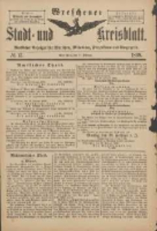 Wreschener Stadt und Kreisblatt: amtlicher Anzeiger für Wreschen, Miloslaw, Strzalkowo und Umgegend 1898.02.19 Nr15