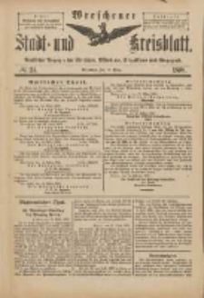 Wreschener Stadt und Kreisblatt: amtlicher Anzeiger f&uuml;r Wreschen, Miloslaw, Strzalkowo und Umgegend 1898.03.19 Nr24