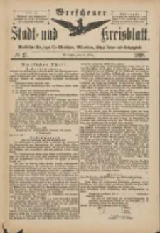 Wreschener Stadt und Kreisblatt: amtlicher Anzeiger f&uuml;r Wreschen, Miloslaw, Strzalkowo und Umgegend 1898.03.30 Nr27
