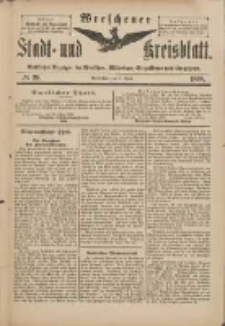 Wreschener Stadt und Kreisblatt: amtlicher Anzeiger für Wreschen, Miloslaw, Strzalkowo und Umgegend 1898.04.02 Nr28