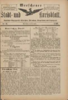 Wreschener Stadt und Kreisblatt: amtlicher Anzeiger f&uuml;r Wreschen, Miloslaw, Strzalkowo und Umgegend 1898.04.13 Nr31