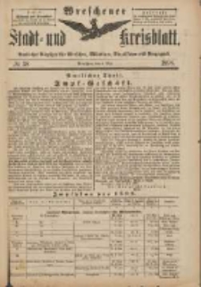 Wreschener Stadt und Kreisblatt: amtlicher Anzeiger f&uuml;r Wreschen, Miloslaw, Strzalkowo und Umgegend 1898.05.04 Nr38
