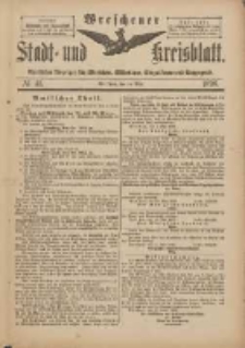 Wreschener Stadt und Kreisblatt: amtlicher Anzeiger f&uuml;r Wreschen, Miloslaw, Strzalkowo und Umgegend 1898.05.14 Nr41