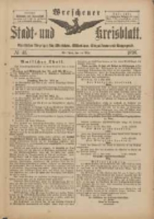 Wreschener Stadt und Kreisblatt: amtlicher Anzeiger für Wreschen, Miloslaw, Strzalkowo und Umgegend 1898.05.14 Nr41