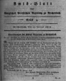 Amts-Blatt der K&ouml;niglichen Preussischen Regierung zu Reichenbach. 1818.01.23 St&uuml;ck 4
