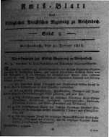 Amts-Blatt der K&ouml;niglichen Preussischen Regierung zu Reichenbach. 1818.01.30 St&uuml;ck 5