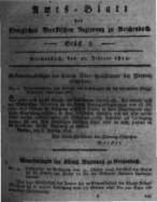 Amts-Blatt der K&ouml;niglichen Preussischen Regierung zu Reichenbach. 1818.02.20 St&uuml;ck 8