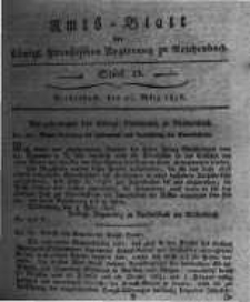 Amts-Blatt der K&ouml;niglichen Preussischen Regierung zu Reichenbach. 1818.03.20 St&uuml;ck 12