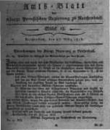 Amts-Blatt der K&ouml;niglichen Preussischen Regierung zu Reichenbach. 1818.03.27 St&uuml;ck 13