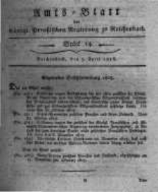 Amts-Blatt der K&ouml;niglichen Preussischen Regierung zu Reichenbach. 1818.04.03 St&uuml;ck 14