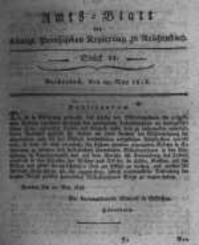 Amts-Blatt der K&ouml;niglichen Preussischen Regierung zu Reichenbach. 1818.05.29 St&uuml;ck 22