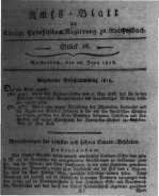 Amts-Blatt der K&ouml;niglichen Preussischen Regierung zu Reichenbach. 1818.06.26 St&uuml;ck 26