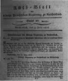 Amts-Blatt der Königlichen Preussischen Regierung zu Reichenbach. 1818.07.03 Stück 27
