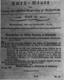 Amts-Blatt der Königlichen Preussischen Regierung zu Reichenbach. 1818.09.25 Stück 39