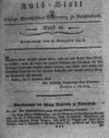 Amts-Blatt der K&ouml;niglichen Preussischen Regierung zu Reichenbach. 1818.11.06 St&uuml;ck 45