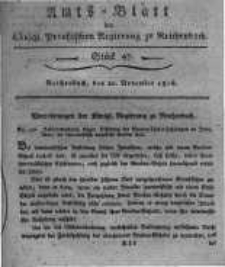 Amts-Blatt der K&ouml;niglichen Preussischen Regierung zu Reichenbach. 1818.11.20 St&uuml;ck 47