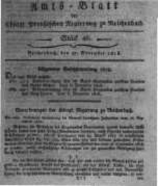 Amts-Blatt der K&ouml;niglichen Preussischen Regierung zu Reichenbach. 1818.11.27 St&uuml;ck 48